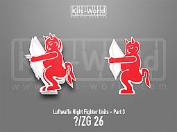 Kitsworld SAV Sticker - Luftwaffe Night Fighters - ?/ZG 26 